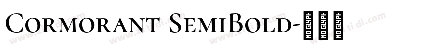 Cormorant SemiBold字体转换